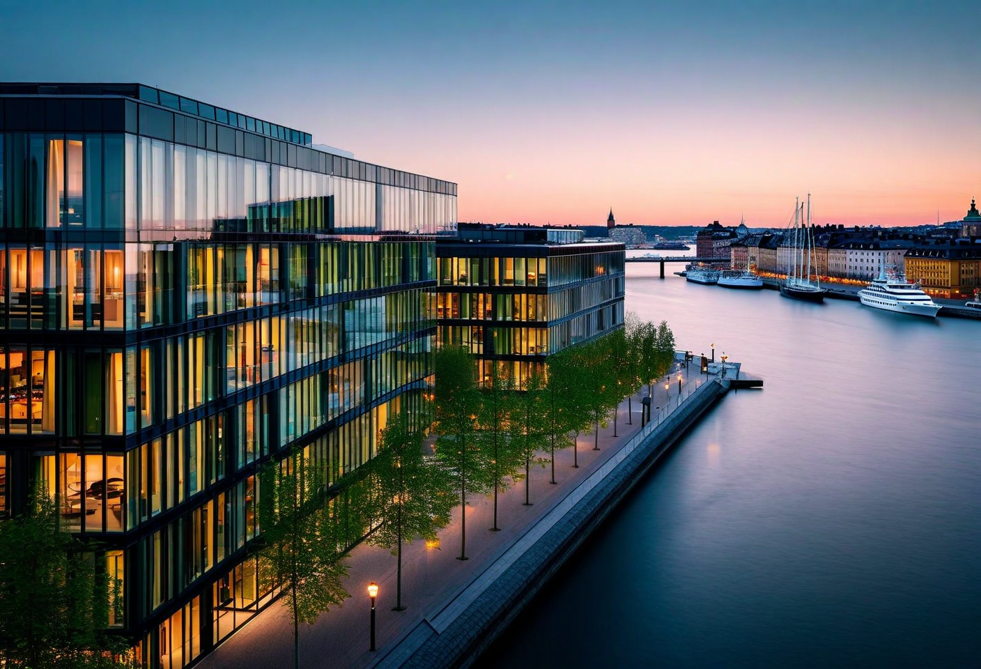 Stockholm cityscape — CarbonSync headquarters